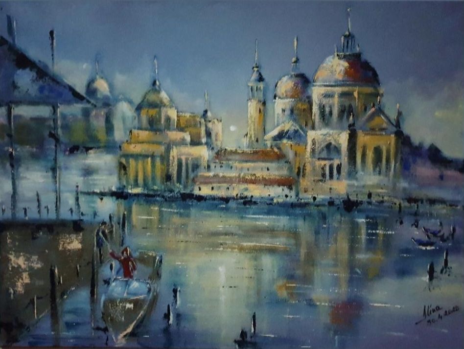 ArteDiAlina.com painting: tiny moon